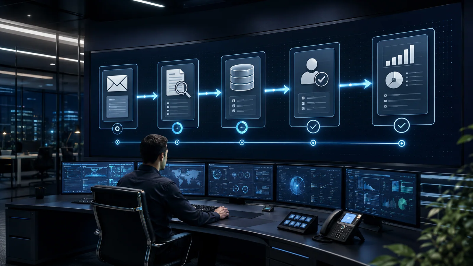 Steuerungszentrale für einen kontrollierten automatisierten Workflow